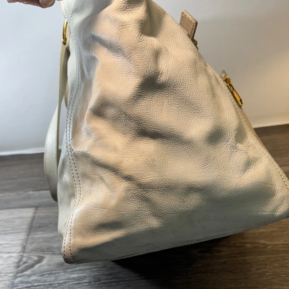 Authentic YSL Cream Tote Bag